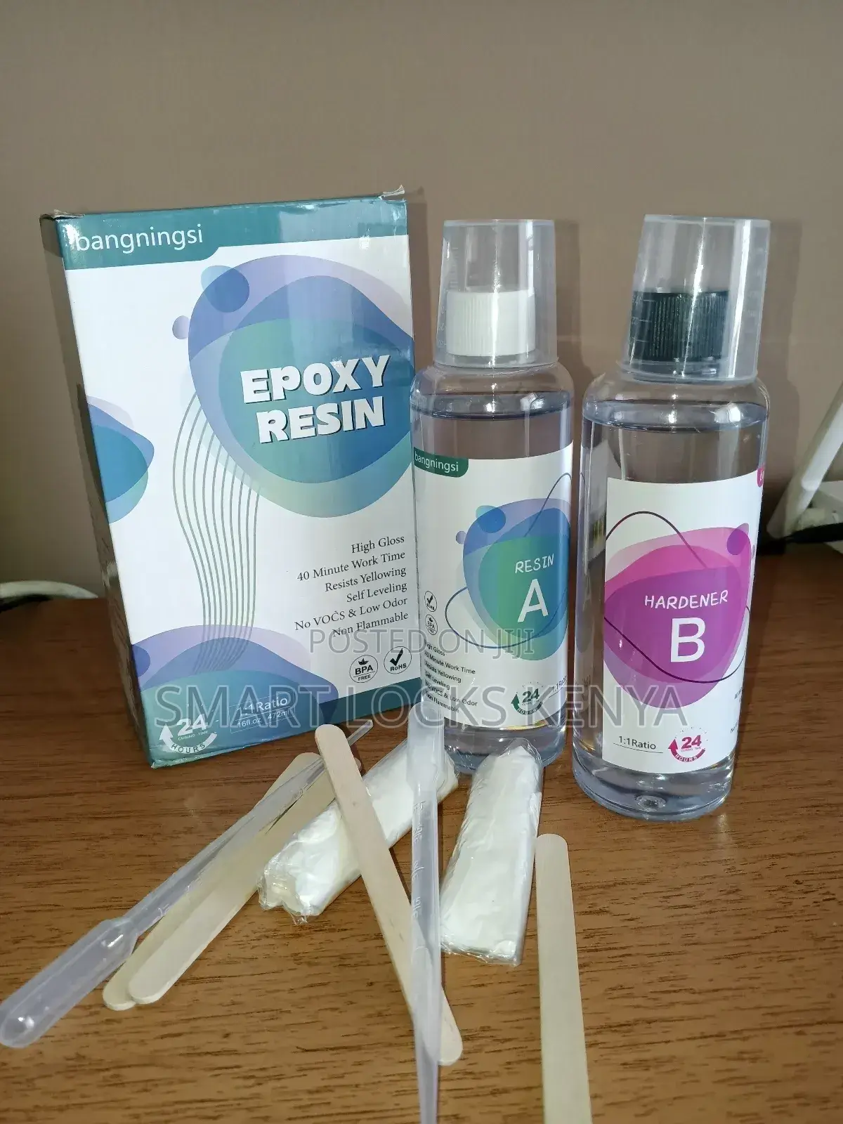 Epoxy Resin Crystal Clear Kit 500g Ratio 1:1