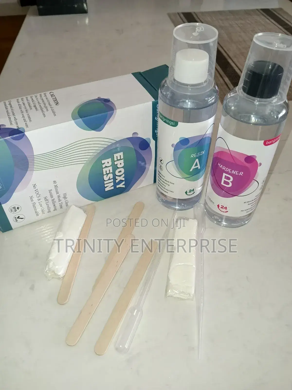 Epoxy Resin Hardener Kit Mixing 1:1 500 G