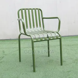 Home Chair; Heavy-duty Plastic Striped Outdoor Chair For Garden
