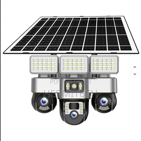 V380pro Solar Cmos Camera Battery Powered Triple Lens 4g Sim