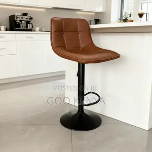 Home Bar Stool; Home Leather Stool With Back And Gas-lift Adjust