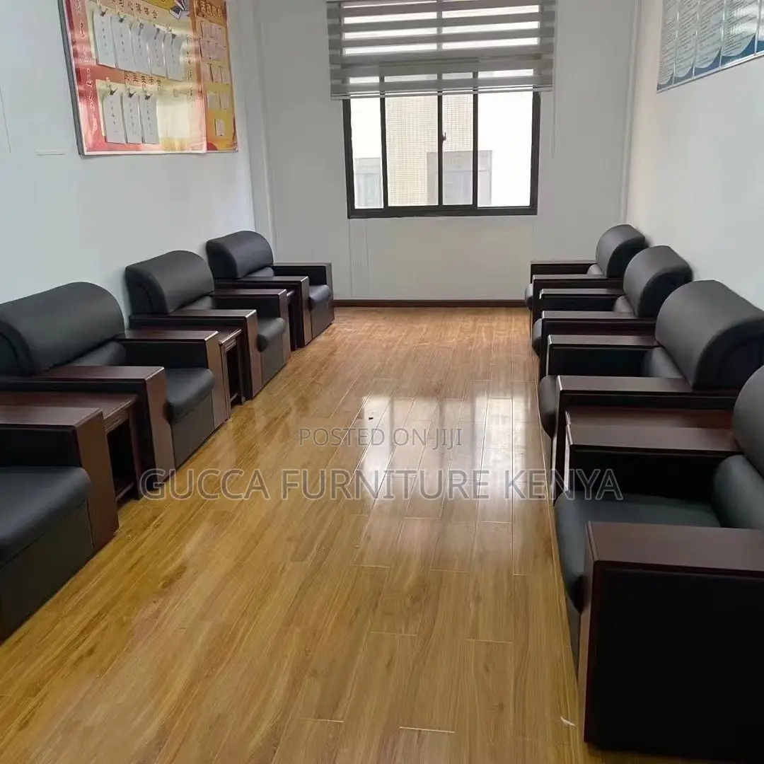 5-seater Executive Leather Reception Sofa Set