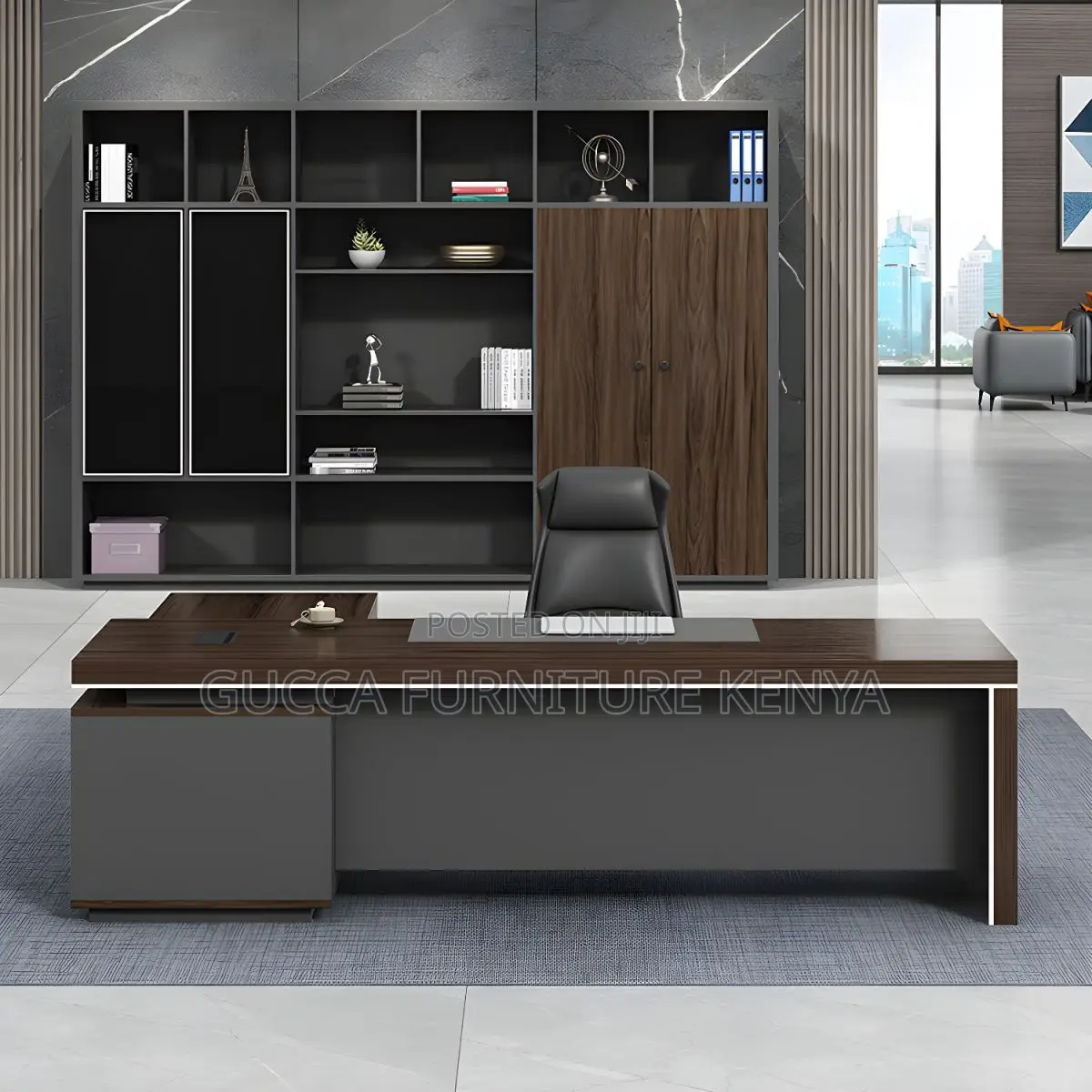 180cm Office Executive Table With Side Extension