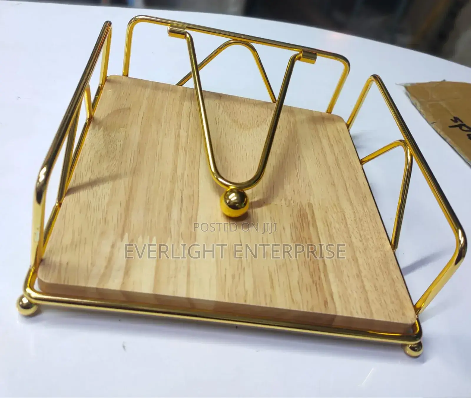 Napkin/Serviette Holder With Wooden Base