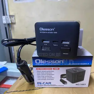 Olesson Vehicle Inverter 150w – Charge Phones, Laptops More