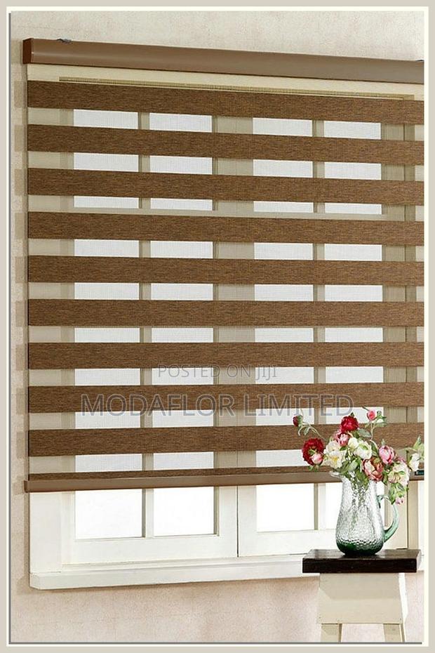 "Modern Windows, Made Easy!" With Horizontal Zebra Blinds