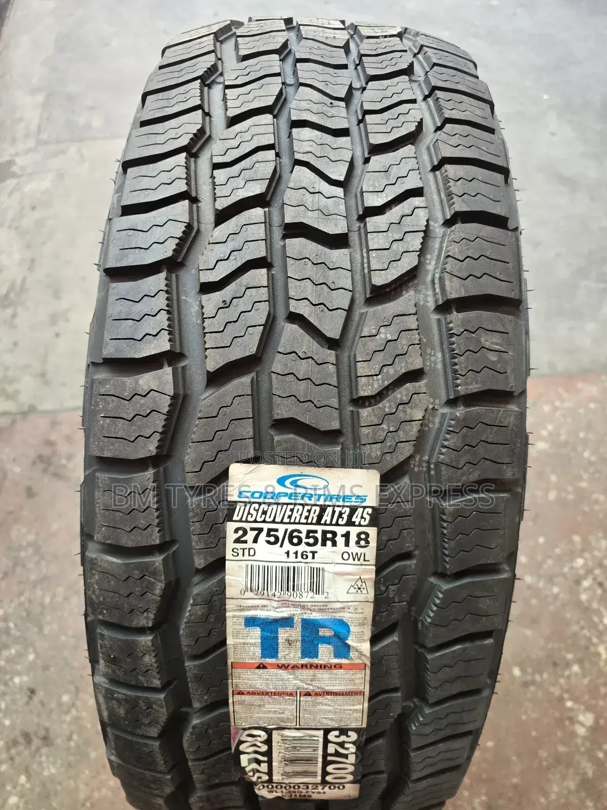 275 /65 R18 Cooper Tyres (All Terrein) Made in the U.S.A.