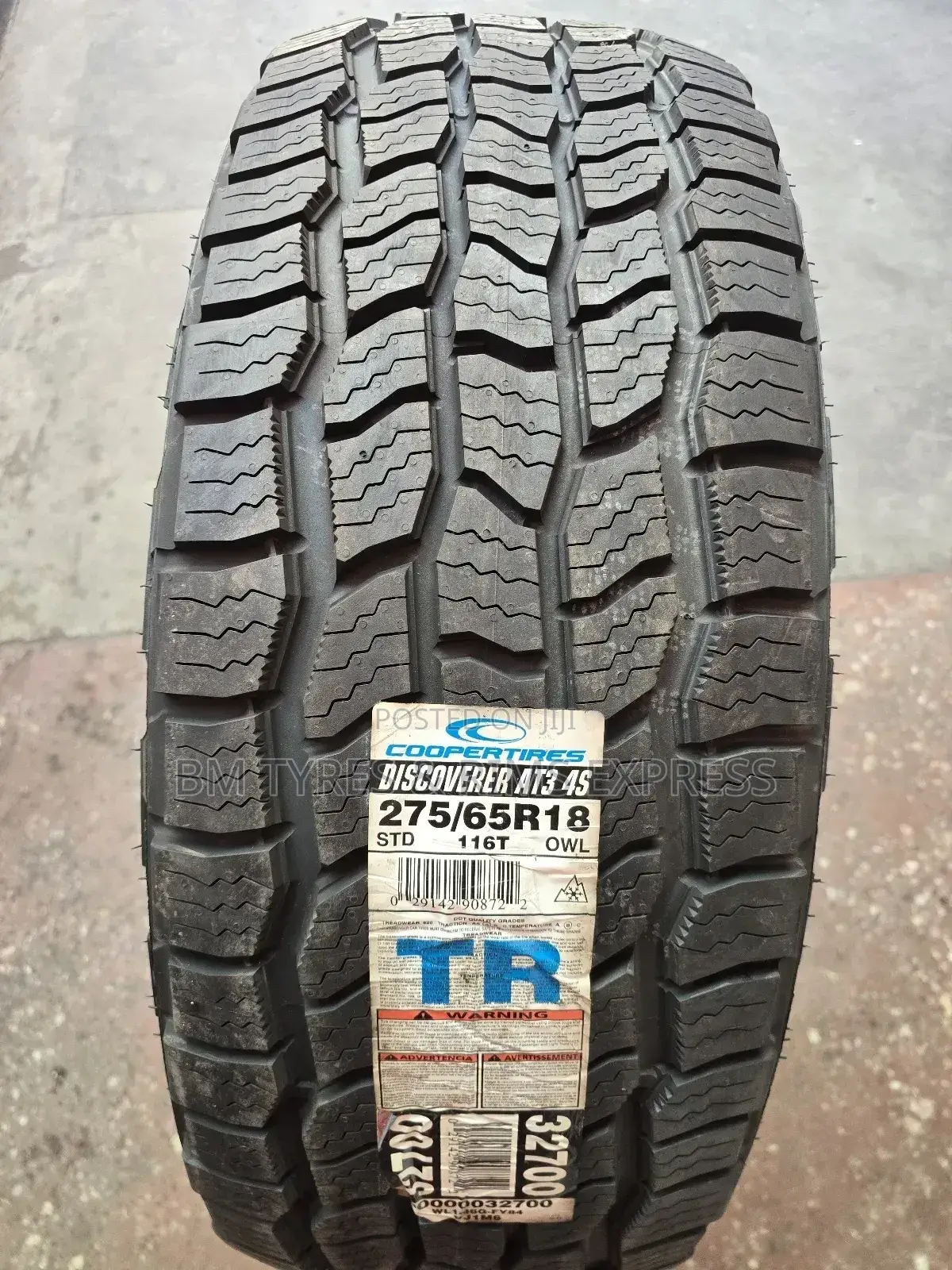 275 /65 R18 Cooper Tyres (All Terrein) Made in the U.S.A.