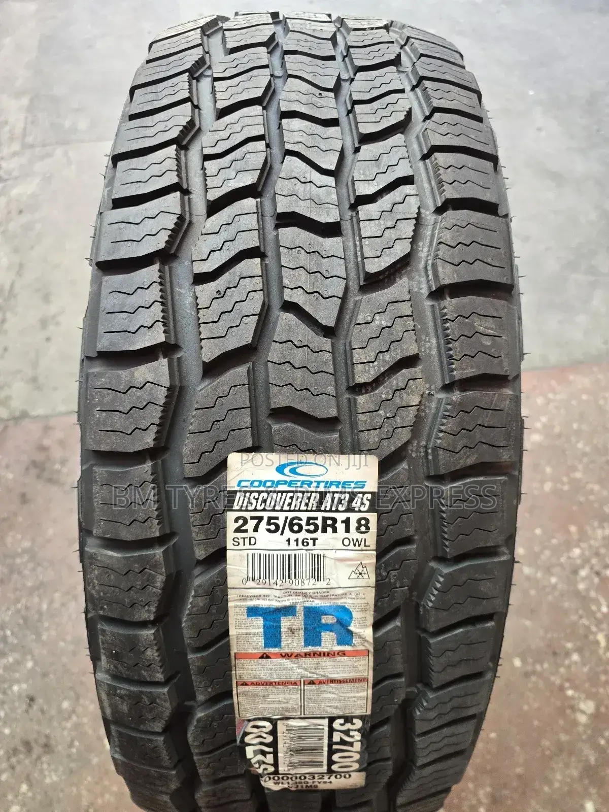 275 /65 R18 Cooper Tyres (All Terrein) Made in the U.S.A.