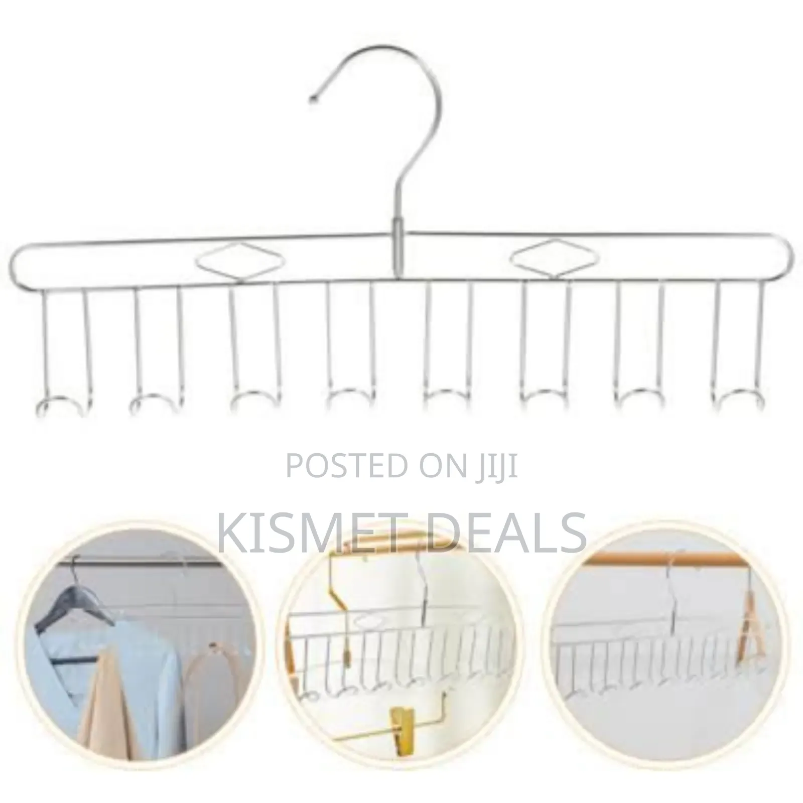 Rotating Stainless Steel 8 Hook Hanger