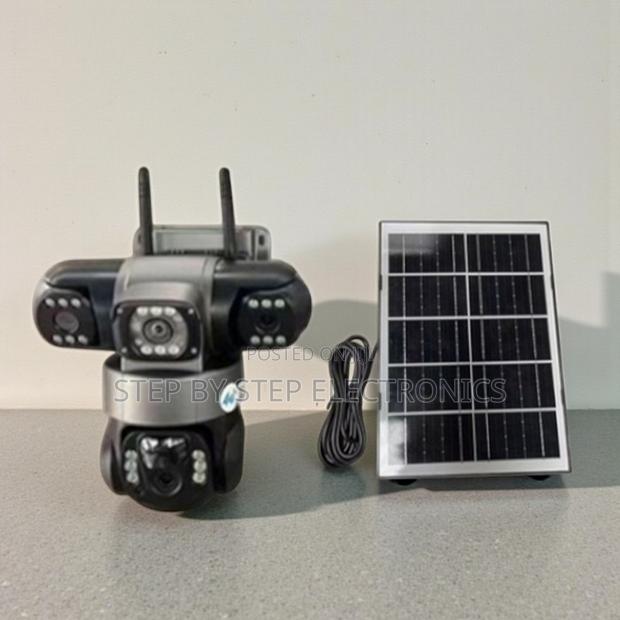 V380 Pro 20mp 4g PTZ Night Vision Activated Triple Lens Solar Camera