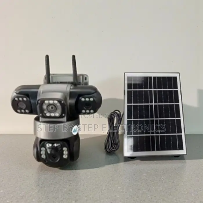 V380 Pro 20mp 4g PTZ Night Vision Activated Triple Lens Solar Camera