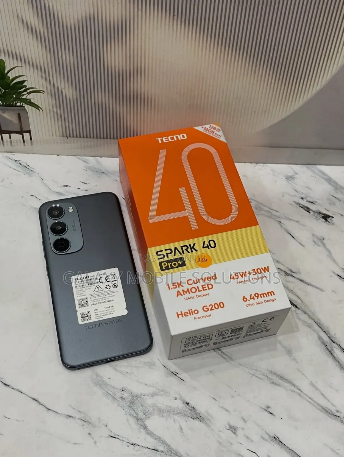 New Tecno Spark 40 Pro+ 128 GB Black