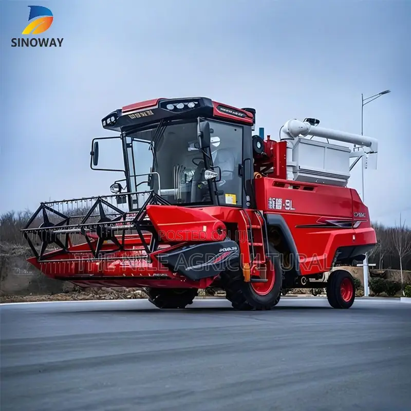 200hp Wheel Grain Wheat Combine Harvester With 13kg/S Feeding Capacity