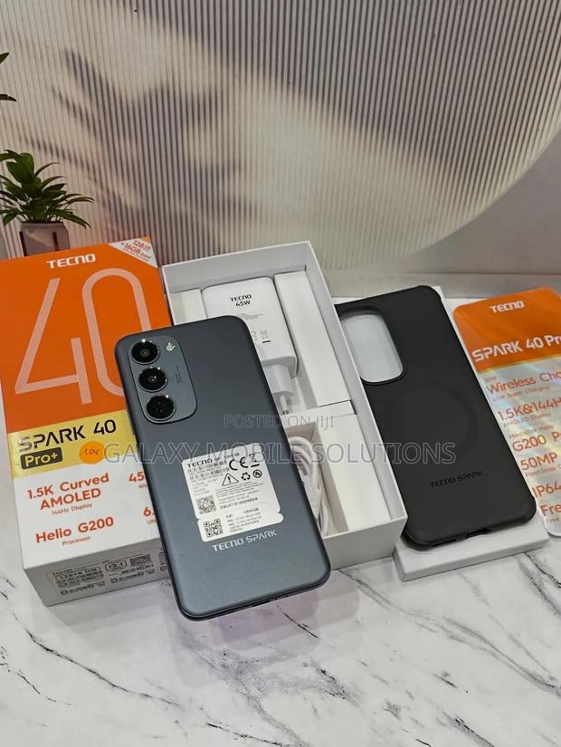 New Tecno Spark 40 Pro+ 128 GB Black - thumbnail 3
