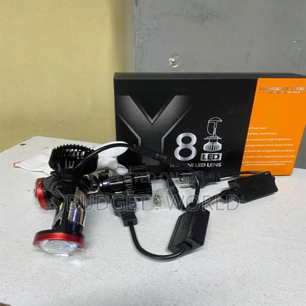 H4 Y8 Led Projector Headlight – Clear Beam Mini Design