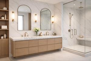 Luxury White Sintered Stone – Modern Bathroom Vanity & Wall Cladding - thumbnail 2