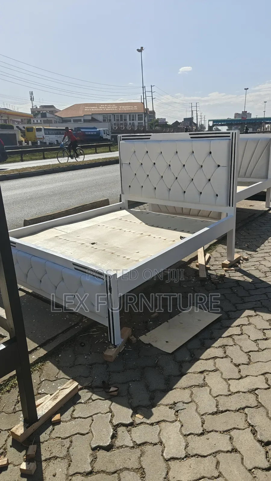 Wooden Nd Fabric Chester Bed