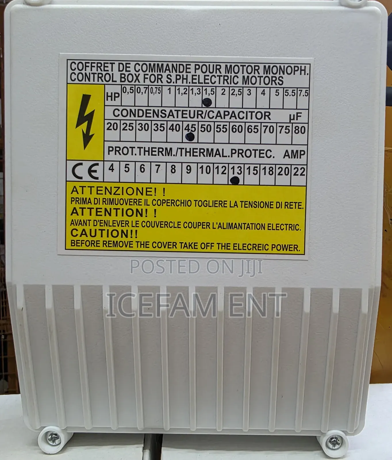 Control Pump Box/1hp Control Box
