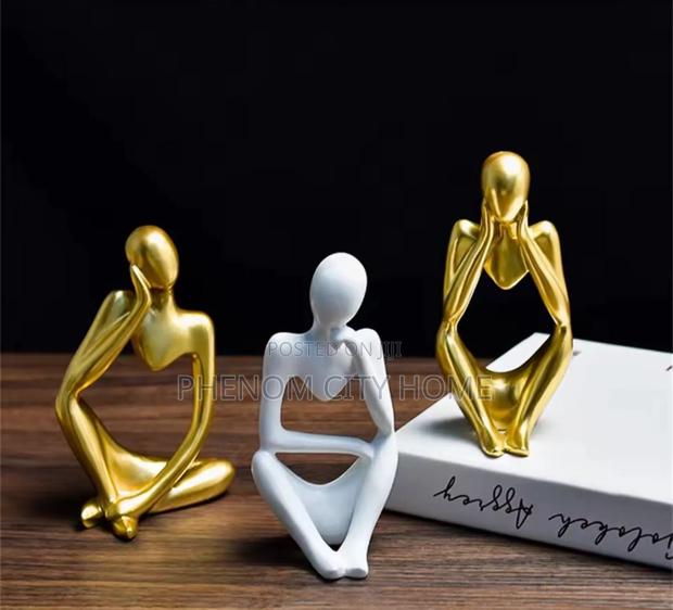 Thinker Man Decor Statues Available - main view