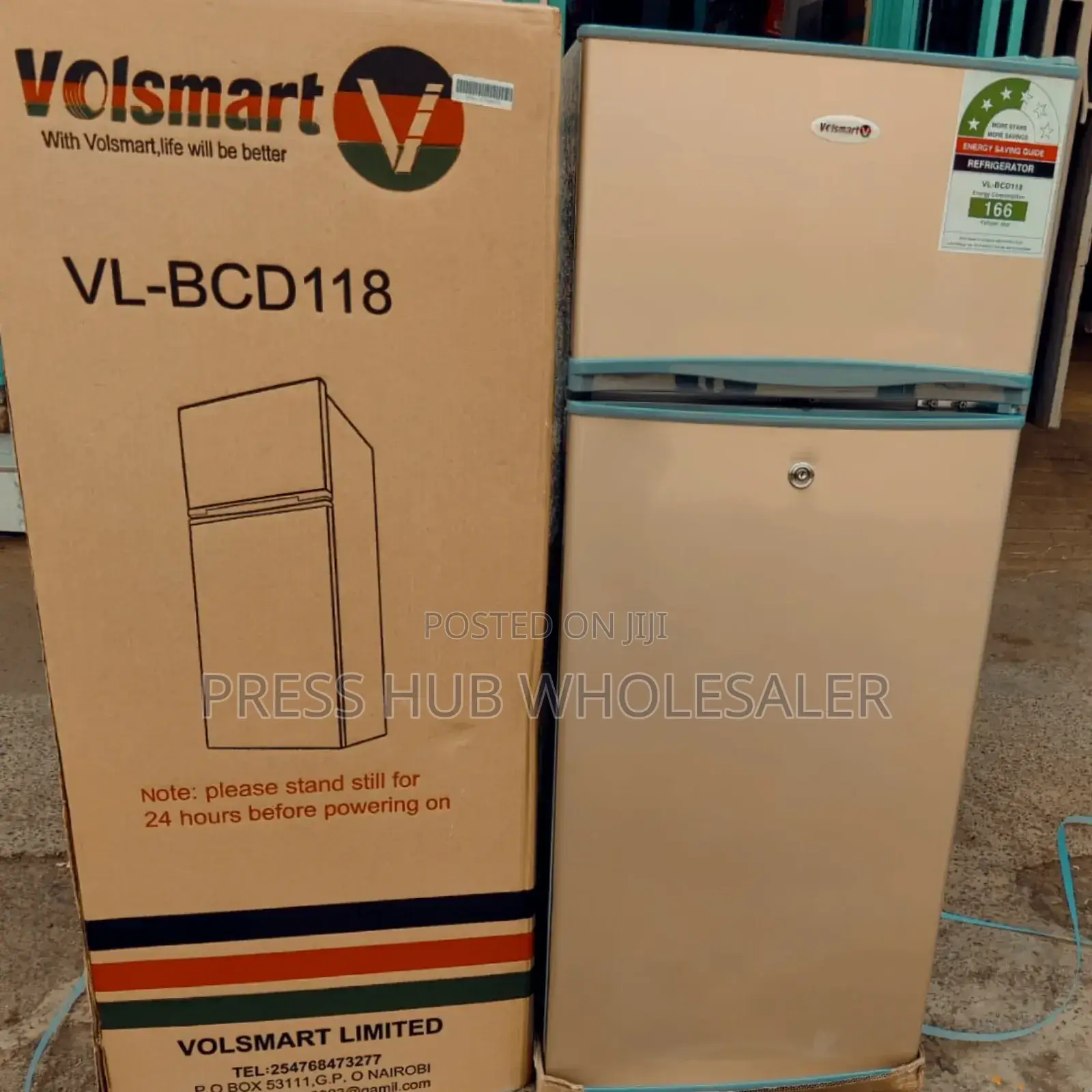 Volsmart Vl-Bcd118 Double-Door Refrigerator. :