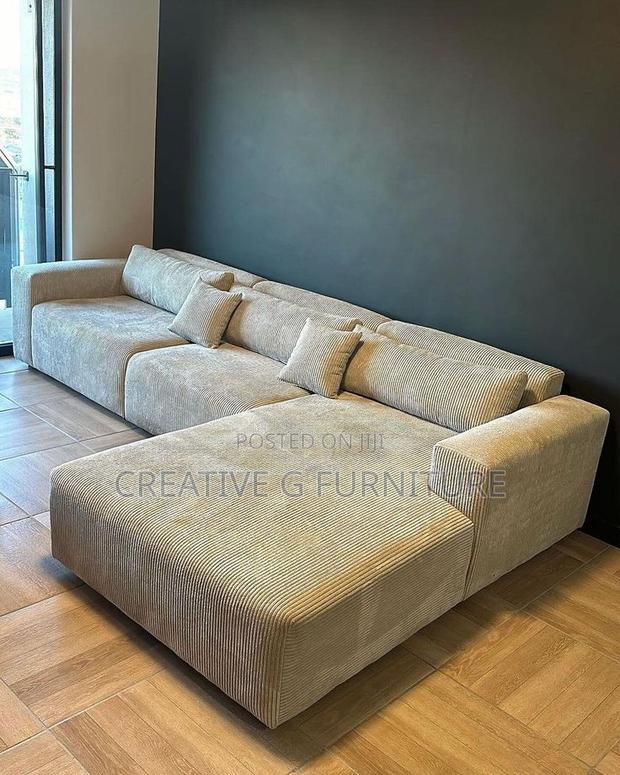 Comfort Plus Brown L-Sofa - main view