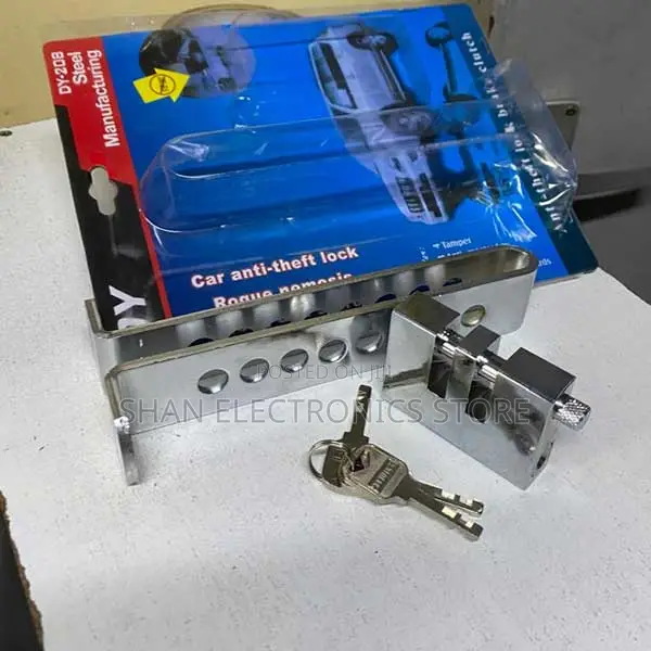 Security Tool Pedal Lock - Silver Heavy Duty, Unbreakable Stainless