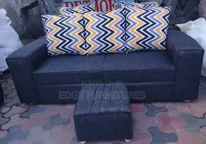 Floral Grey Three Seater With Footrest