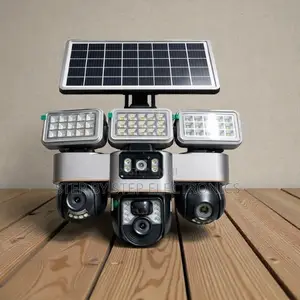 Easy to Install 12mp 4g PTZ Triple 3-Lens Camera With Solar Floodlight