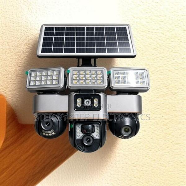 Night Vision Activated 12mp 4g PTZ 3-Lens Camera With Solar Floodlight - main view