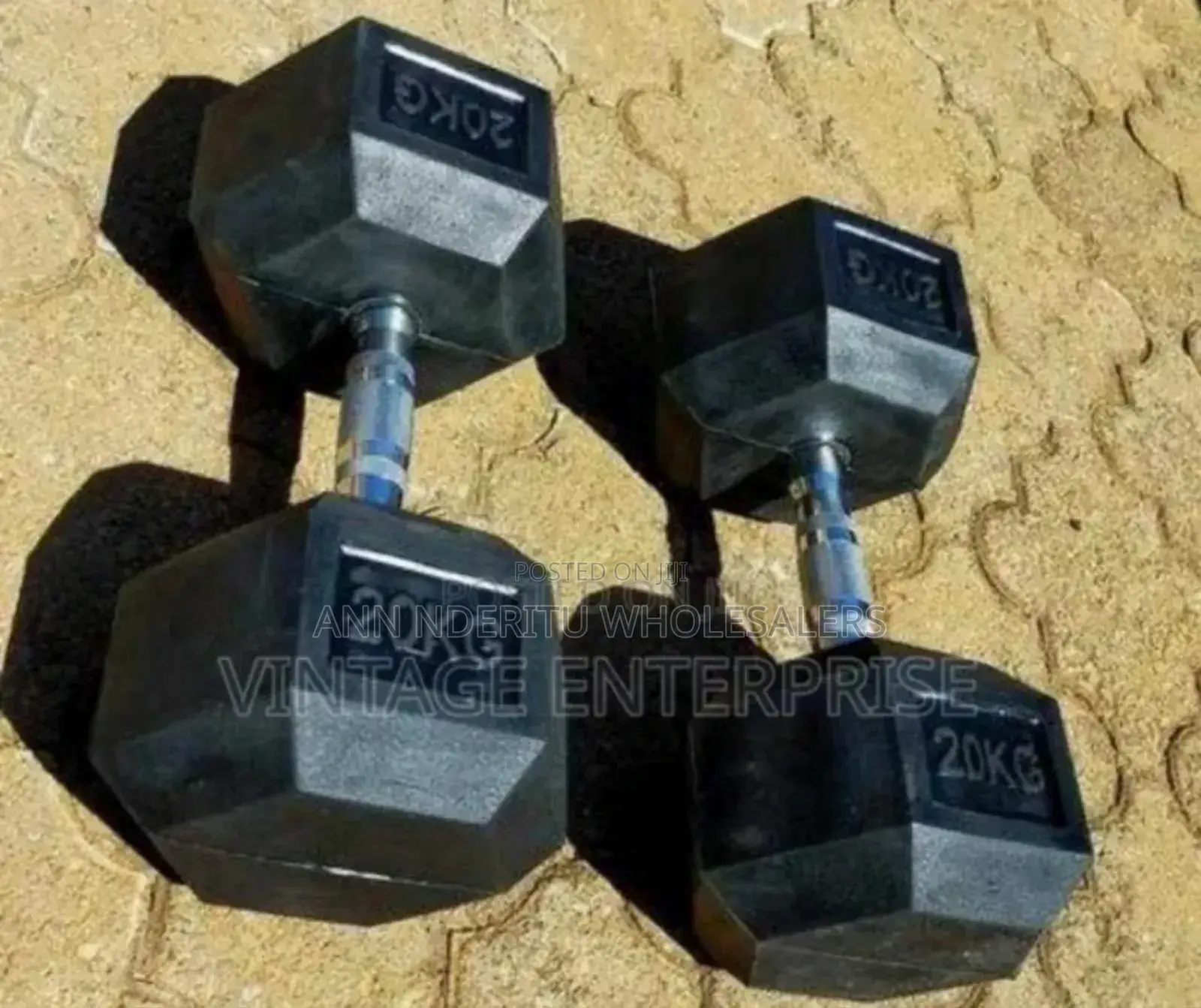 Durable Original Two 20kgs Hex Dumbbell Set