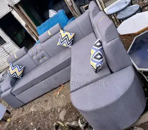 Velvet Grey 6seater Sofa Set Available for Sale