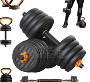 With Barbell Set. 50kgs 6in Kettle Bell Dumbelss