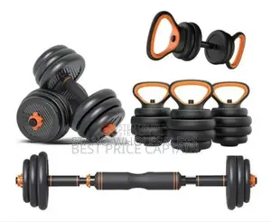 Full Complete Set. Dumbells. 6in1. Kettle Bell Dumbells. Black