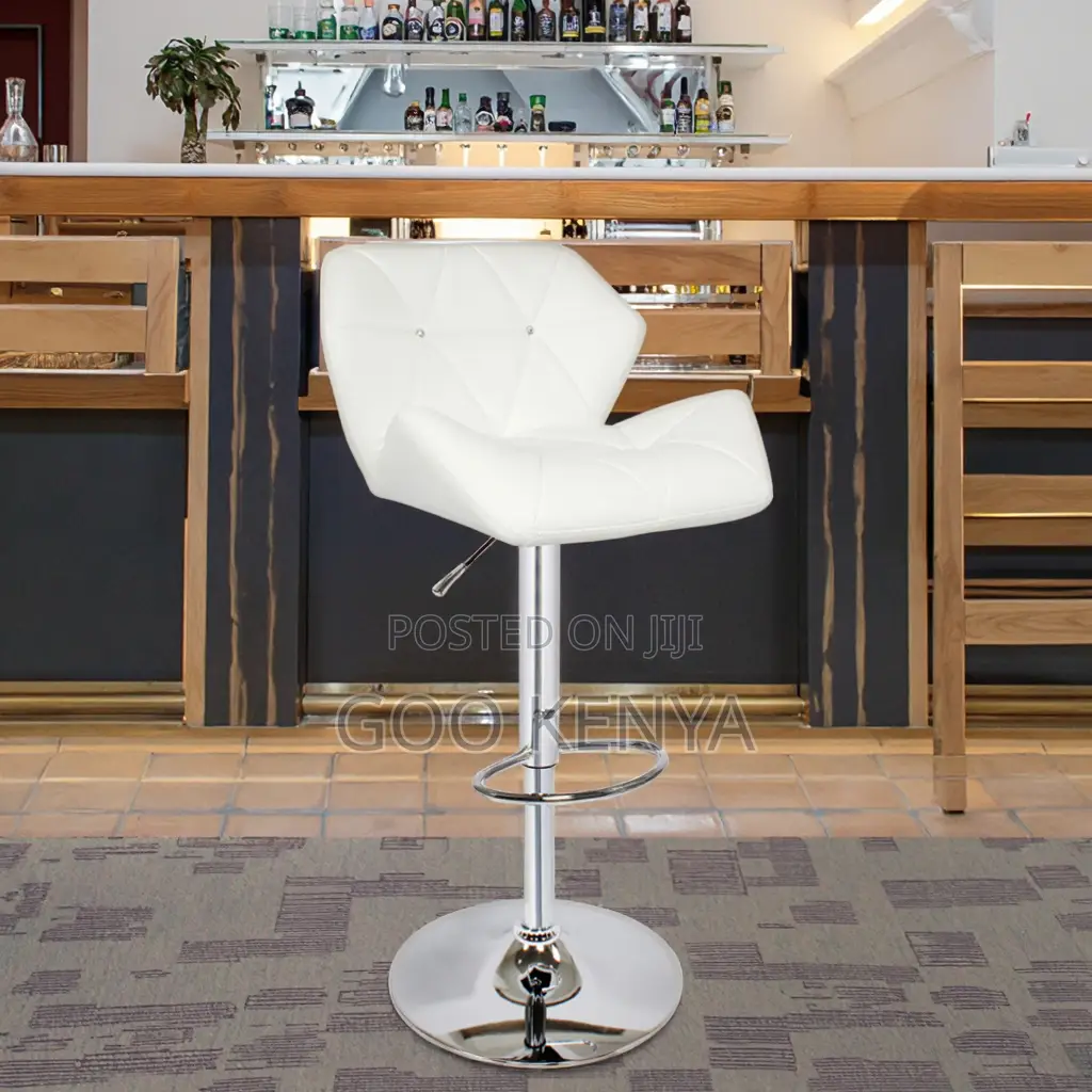 Home Bar Stool; Swivel Leather Counter Stool With Adjustable Height