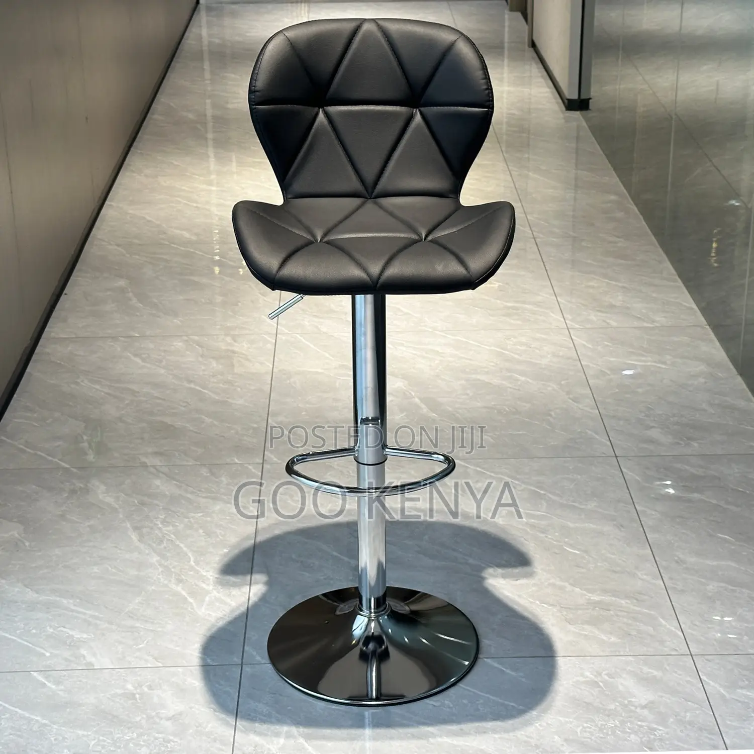 Home Bar Stool; Swivel Leather Counter Stool With Adjustable Height