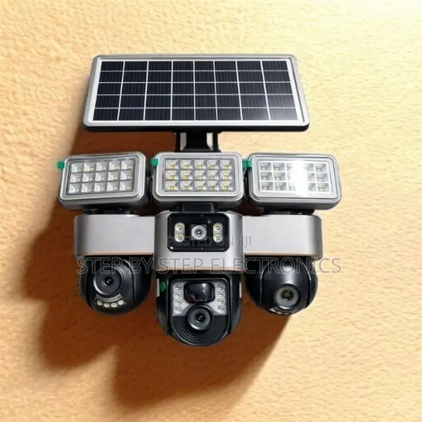 1080p Full Hd Resolution 12mp 4g PTZ Camera With Solar Flood Light