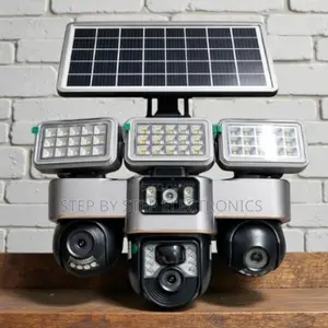 Video Playback Support 12mp 4g PTZ 3 Lens Camera With Solar Floodlight