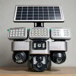 Remote View Monitoring 12mp 4g PTZ 3 Lens Camera With Solar Floodlight