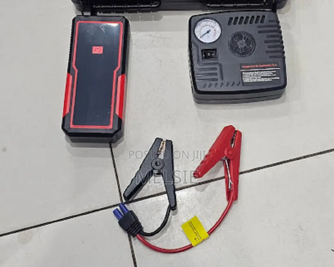 Car Jump Starter With Air Compressor and Emergency Power Bank