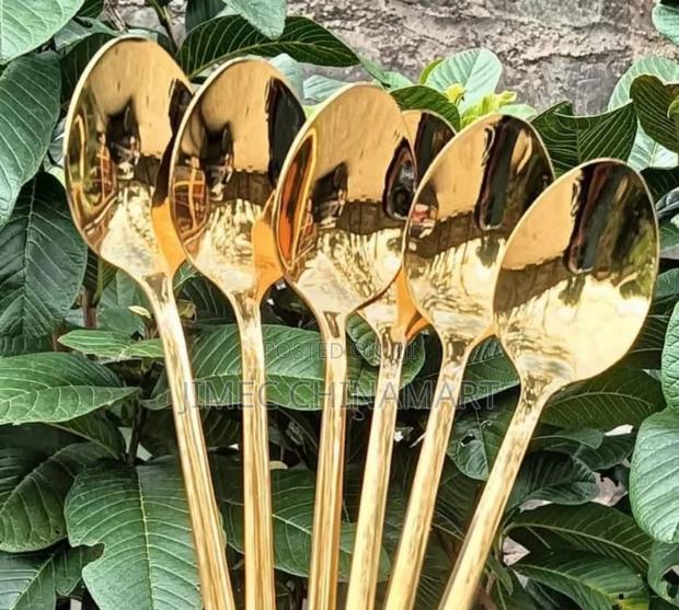 6-Piece Gold Table Spoon Set