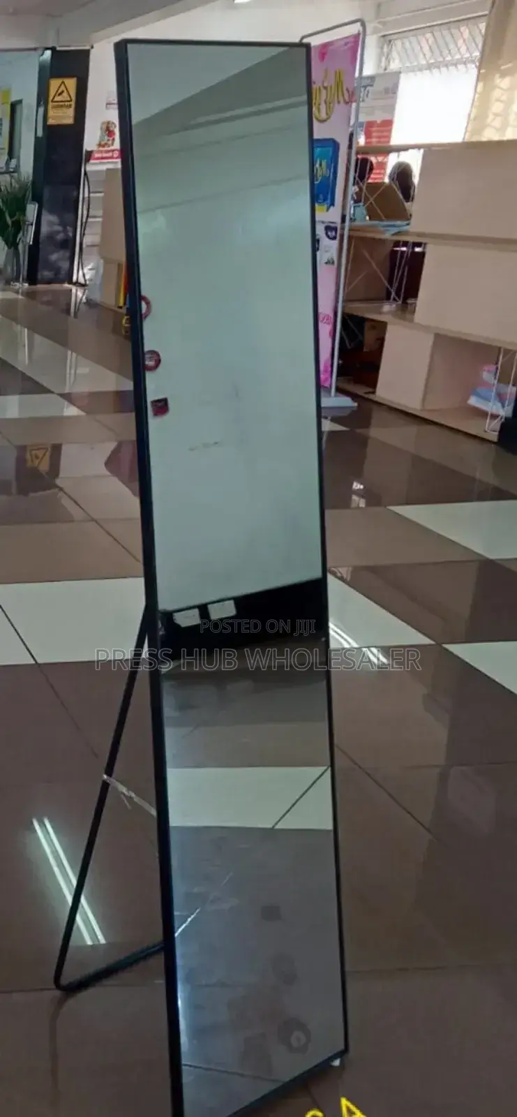 Black-Framed, Full-Length Standing Dressing Mirror. '