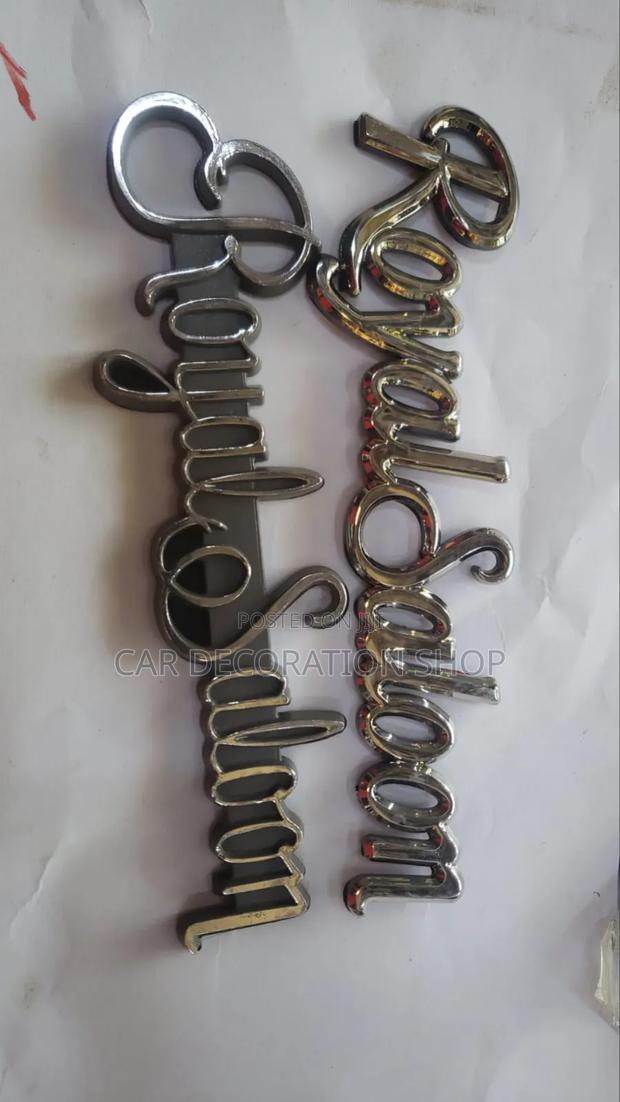 3d Royal Saloon Letter Badge Stickers - main view