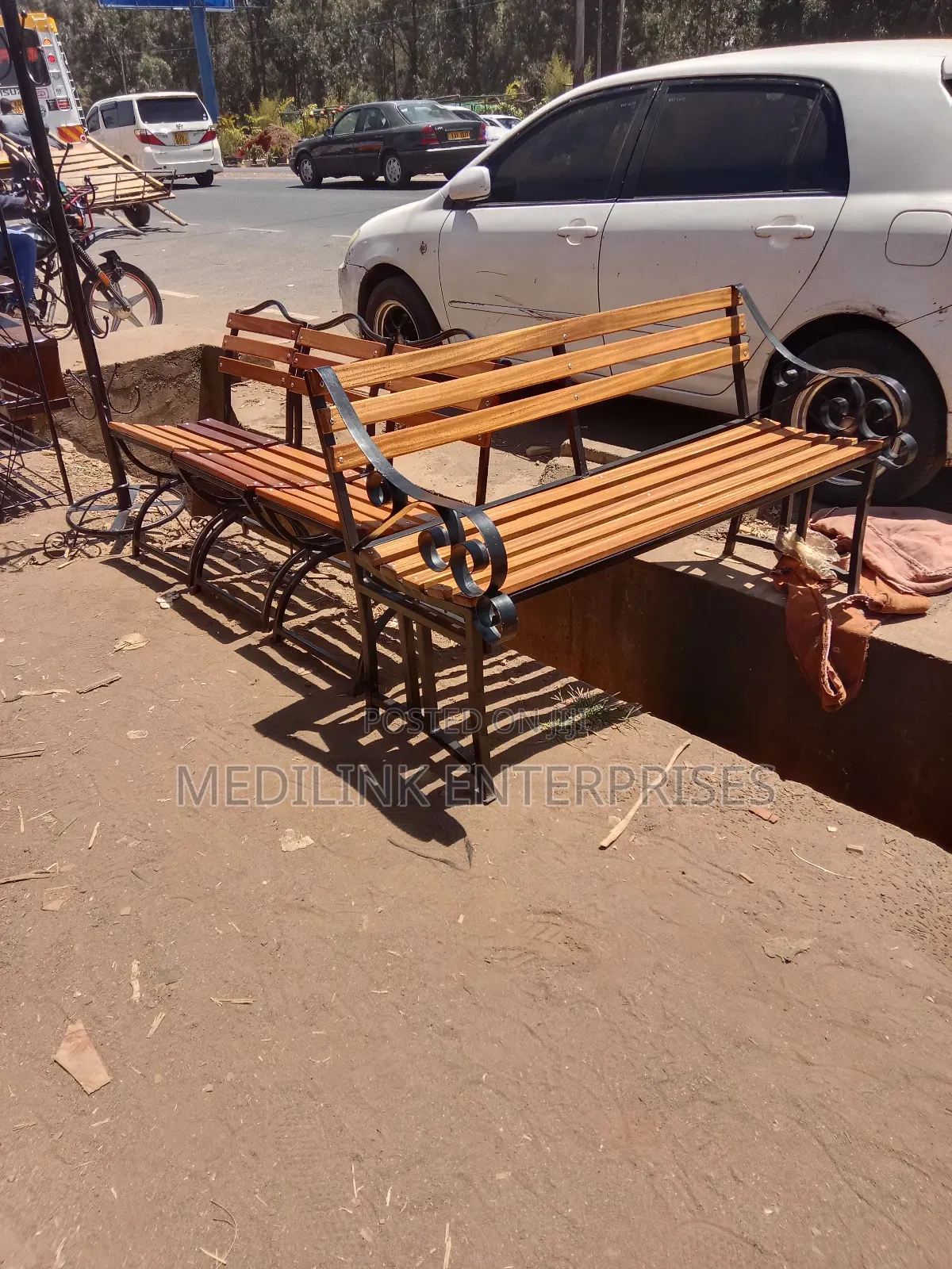 Home Outdoor Bench 6ft With Armrest