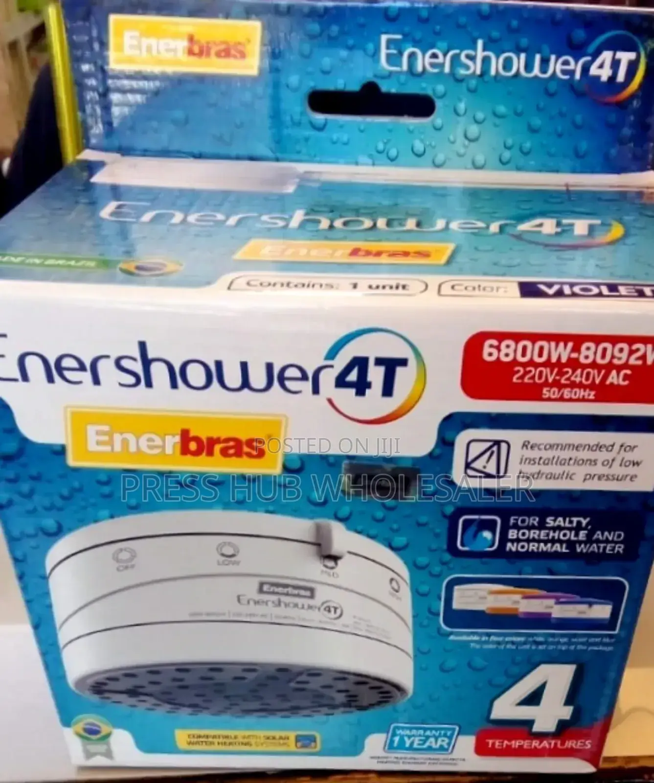 Enerbras Enershower 4t Instant Shower Water Heater.**