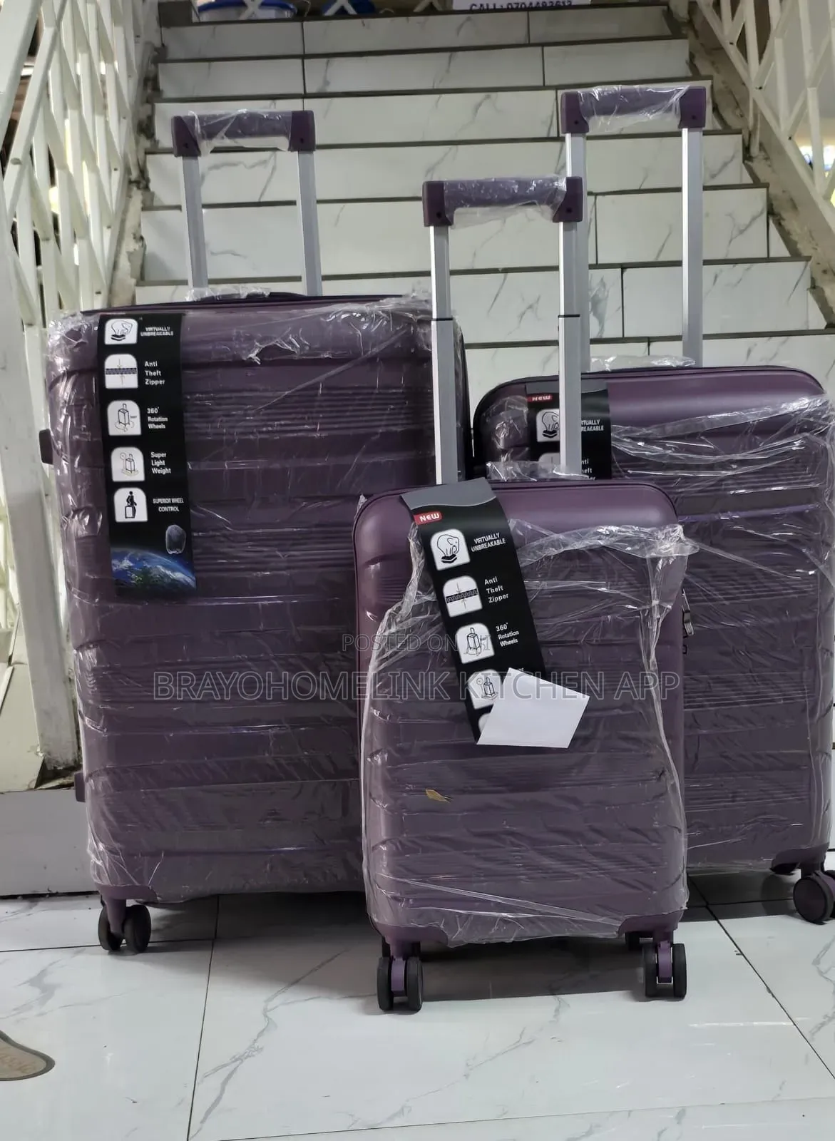 *3 in 1 Unbreakable Pp Suitcases