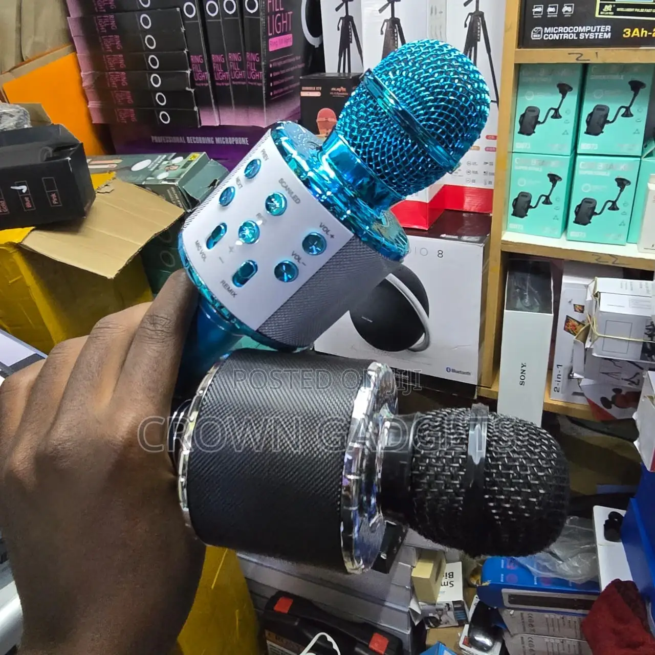 Ws-858 Wireless Bluetooth Karaoke Microphone Speaker