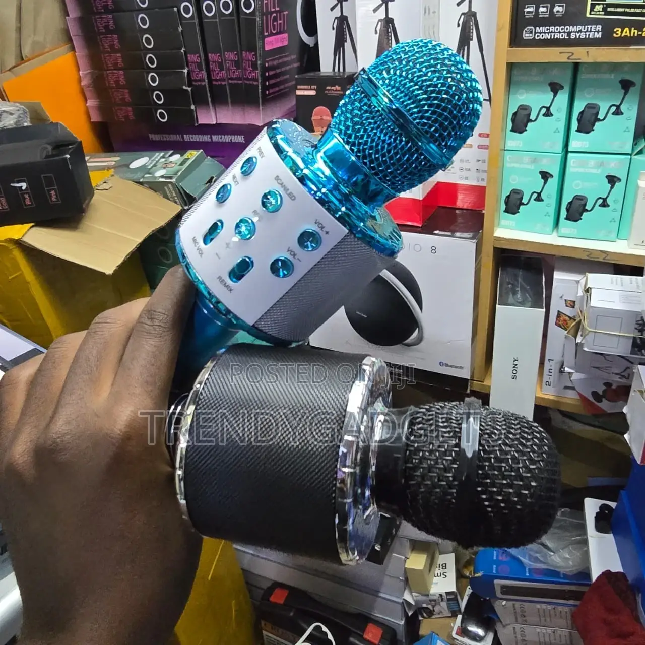 Ws-858 Wireless Bluetooth Karaoke Microphone Speaker