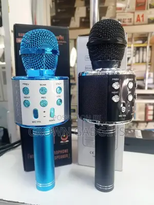 Ws-858l KTV Karaoke Mic With Led Lights Speaker