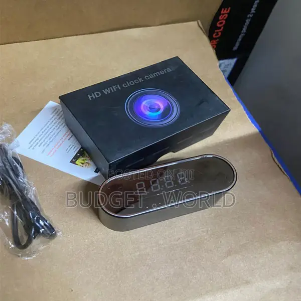 Wifi Camera 1080pmotiondetectiondigital Clock Portable Rechargeable